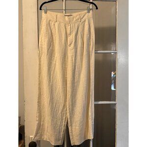 Everlane Cream White 100% Linen Pants Size 6